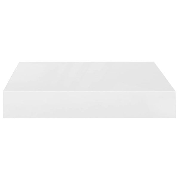 Berkfield Floating Wall Shelf High Gloss White 23x23.5x3.8 cm MDF