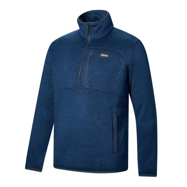 Regatta Mens Barlee Quarter Zip Fleece Top - Navy - 