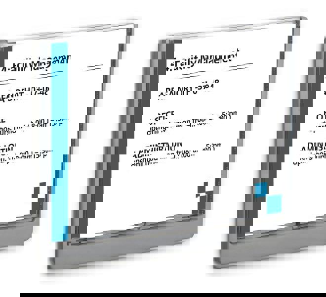 Durable Adhesive CLICK SIGN Wall Mounted Door Sign Holder | A5 | Graphite Grey