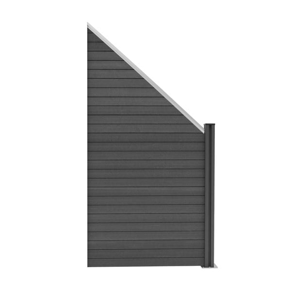Monstershop Composite Angled Fence Panel - Grey