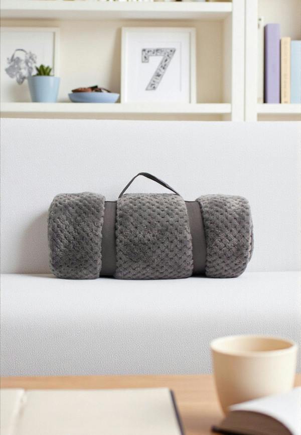 Garden Greatness Luxurious Charcoal Home Waffle Throw