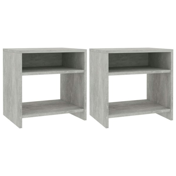 Berkfield Bedside Cabinets 2 pcs Concrete Grey 40x30x40 cm Engineered Wood