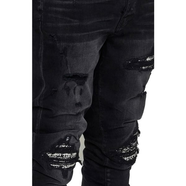 Amiri Boucle MX1 Aged Jeans - Black 