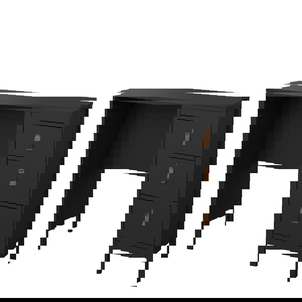 Furniture To Go Barcelona Desk 3 drawers Matt Black