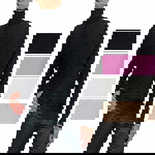 Paulo Due Women's Long Sleeve Roll Neck Jumper Fluffy Knit