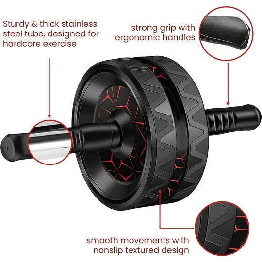 Havendro Pro Abs Roller Exercise Wheel Abdominal Core Strength Workout Muscle Cruncher