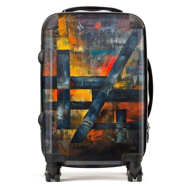 Warren Reed Geometric Interplay: Abstract Patterns Suitcase