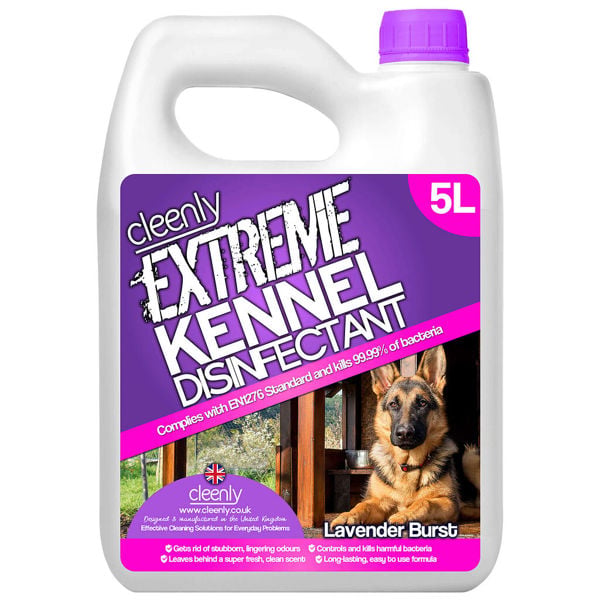 Cleenly Extreme Kennel Disinfectant, Deodoriser, and Cleaner (5L) - Lavender Fragrance
