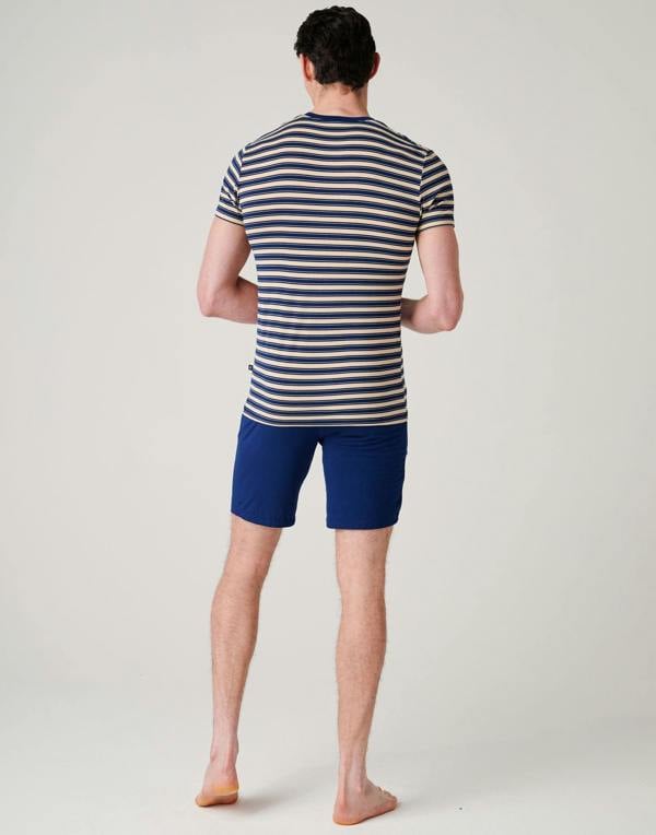 British Boxers Men's Bamboo Short Pyjama Set - Sandstone