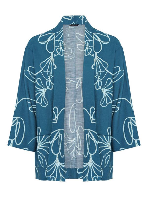 VIZ-A-VIZ Floral Print Lightweight Jacket