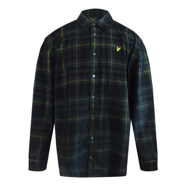 Lyle & Scott Black Tartan Corduroy Shirt