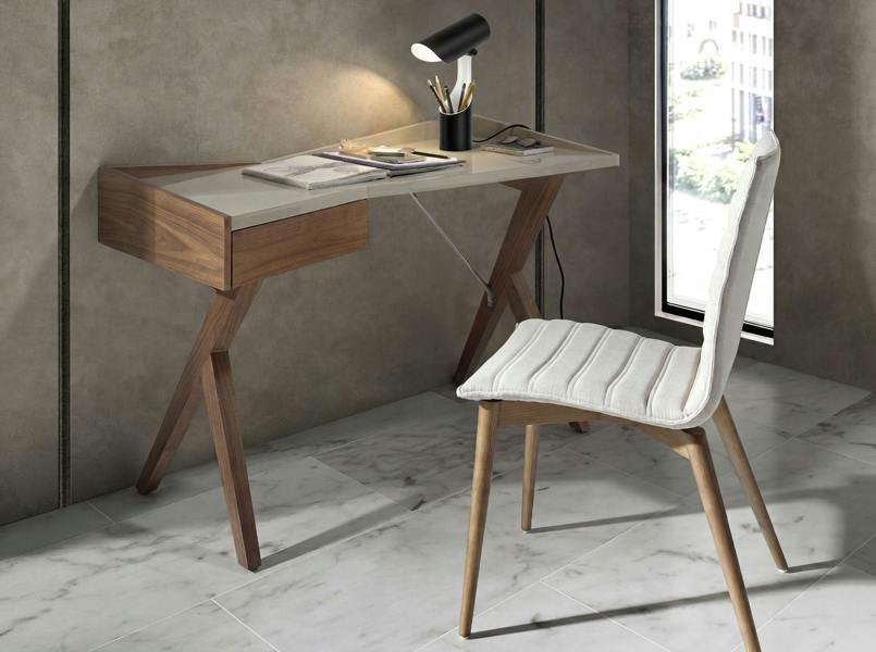 Angel Cerdá Table lamp in black and white steel 8113