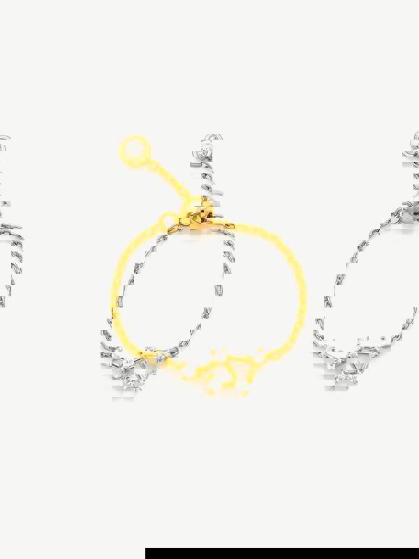 MUCHV Adjustable Constellation Chain Ring - Gold or Silver Plated