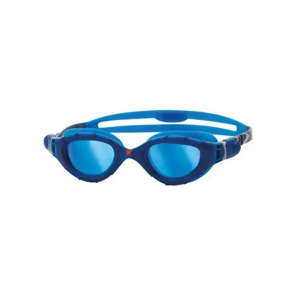 Zoggs Predator Flex Titanium mirrored swim goggles in blue and black
