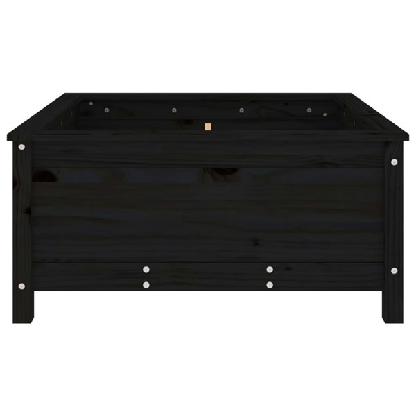 Berkfield Garden Planter Black 82.5x82.5x39 cm Solid Wood Pine