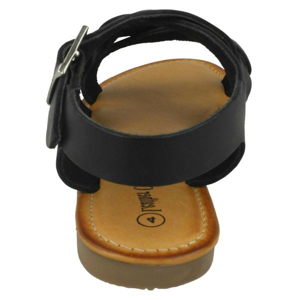 Leather Collection Ladies Leather Collection Buckle Slingback Sandals F00229
