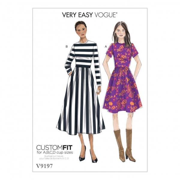 Vogue Sewing Pattern 9197, Dresses for Women, E5 (14-16-18-20-22) - Easy