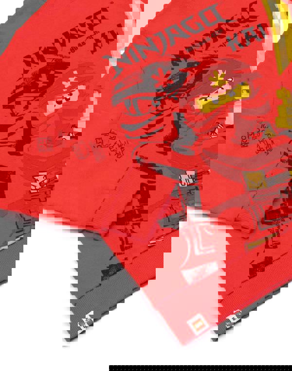 LEGO Boys Red Kai Warrior Print Jumper