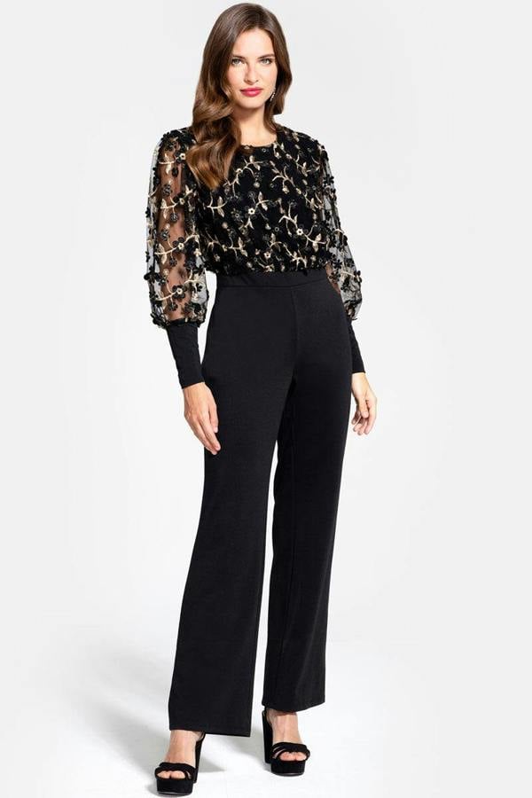 HotSquash Ponte Jumpsuit with Blouson Sleeves