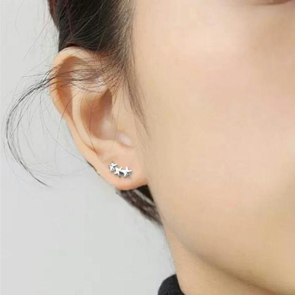 Aye Do Gifts Triple Star Silver Stud Earrings