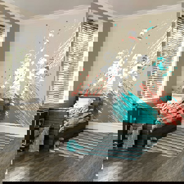 Origin Murals American Footballers Paint Splash - Natural