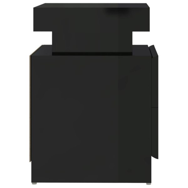 Berkfield Bedside Cabinet High Gloss Black 45x35x52 cm Engineered Wood
