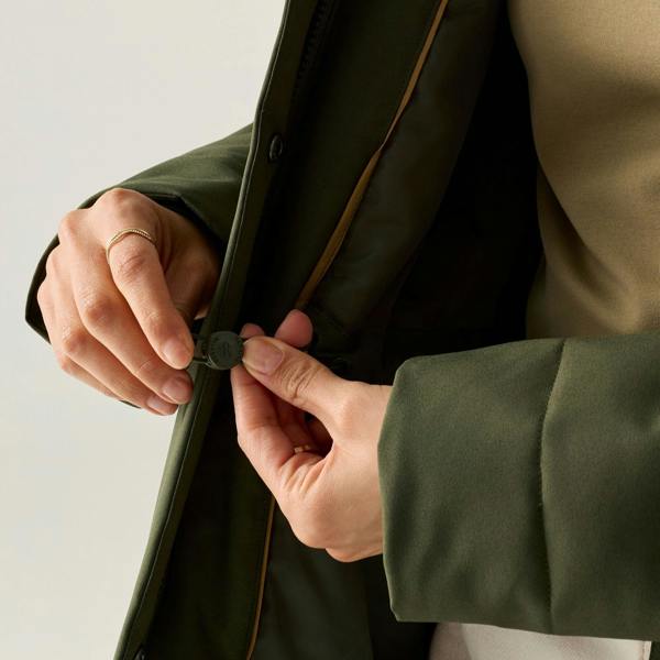 Regatta Womens/Ladies Ramona Waterproof Jacket - Dark Khaki/Black - 