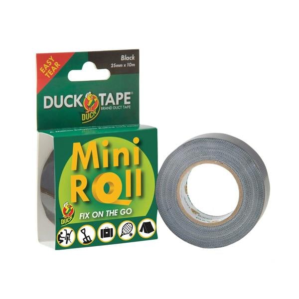 Shurtape Duck Tape Mini Roll 25mm X 10m Black - Multi Colour - 