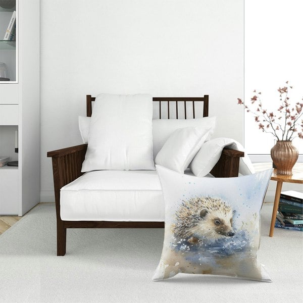 Warren Reed Hedgehog Watercolour Floor Cushion