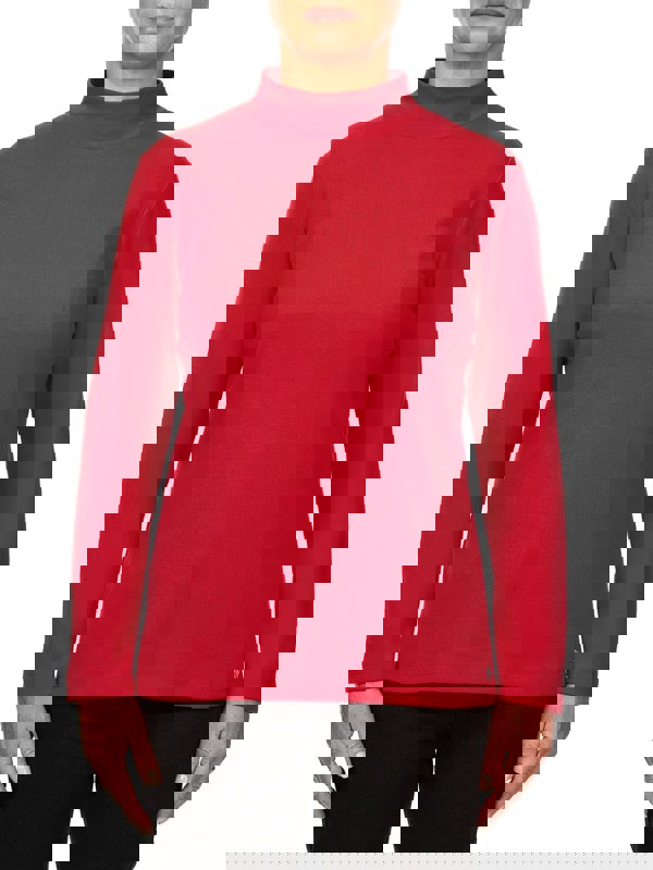 PennyPlain Red High Neck Top