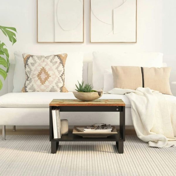 Berkfield Coffee Table 60x50x40 cm Solid Wood Reclaimed