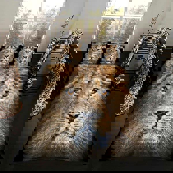 Smart Living 3D Duvet Cover and Pillowcase Set - Lion