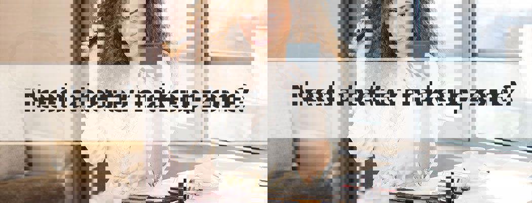 Levede Vanity Makeup Dressing Table White with Led  Light Mirror Drawer PU Stool