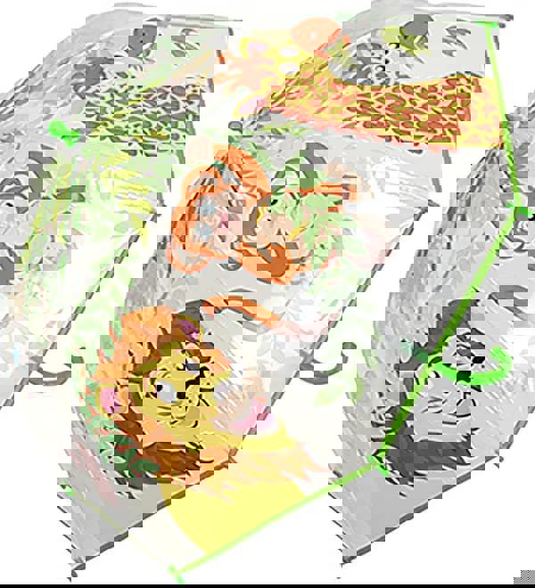 KAV Kids Transparent School Umbrella Boys and Girls - Sweet, Beautiful, Lightweight Design Dome Parasol for Your Child (Cute Animals)