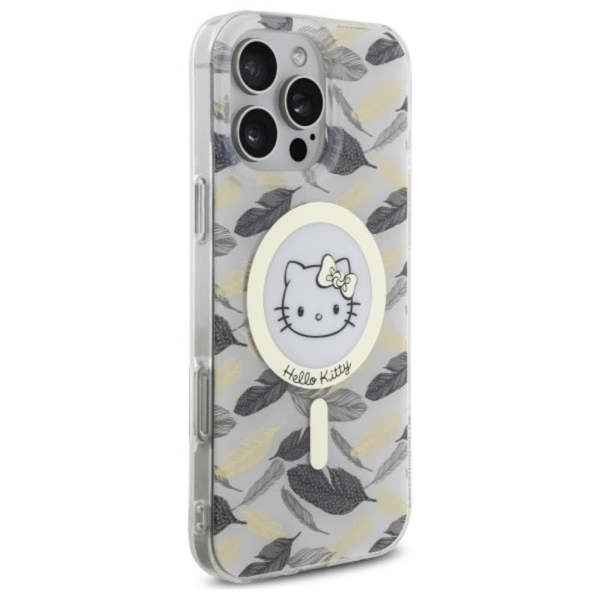 Hello Kitty IML Golden Leaves Case with MagSafe for iPhone 16 Pro Max 6.9" White - HKHMP16XHGLEH