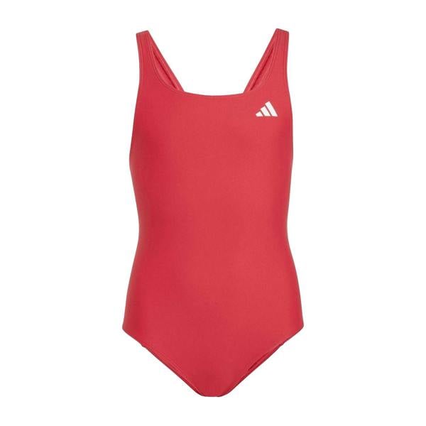 Adidas Girls Small Logo Racerback One Piece Swimsuit - Black/White - 