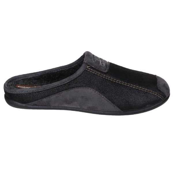 Cotswold Mens Westwell Slip On Mule Slippers - Black