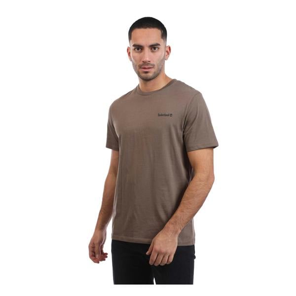 Timberland Mens Linear Logo T-Shirt - Brown