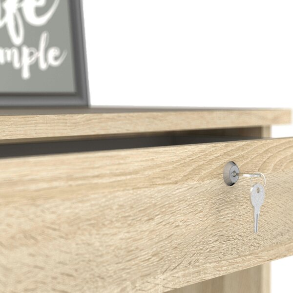 Wyld Haus Billabong Natural Oak Wood Office Desk 5 Drawers