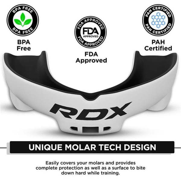 RDX Sports MOUTH GUARD ADULT WHITE/BLACK
