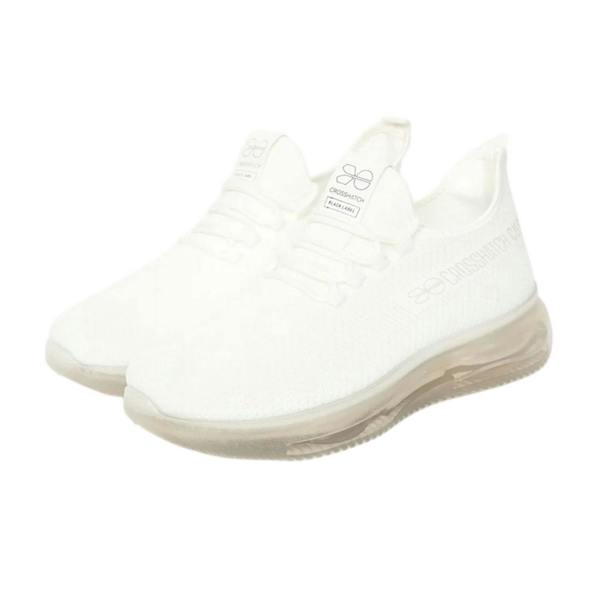 Crosshatch Mens Matfen Flyknit Trainers - White - 