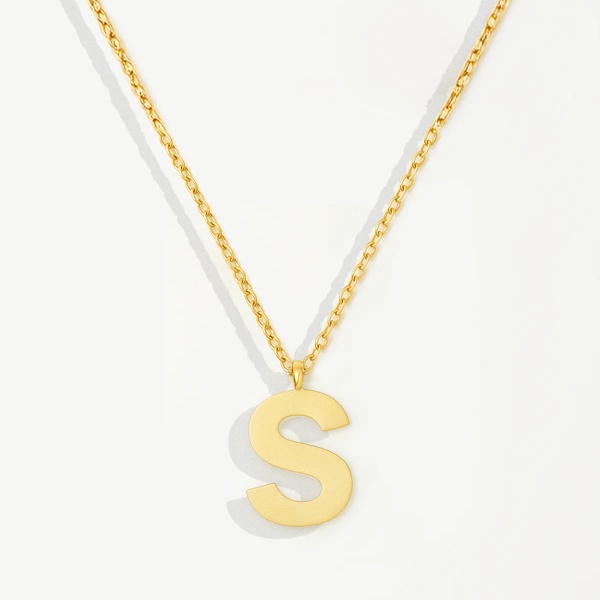 MUCHV Initial Pendant Necklace