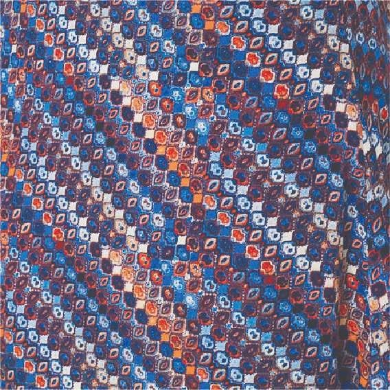 Navy | Printed Belt Detail Maxi Skirt