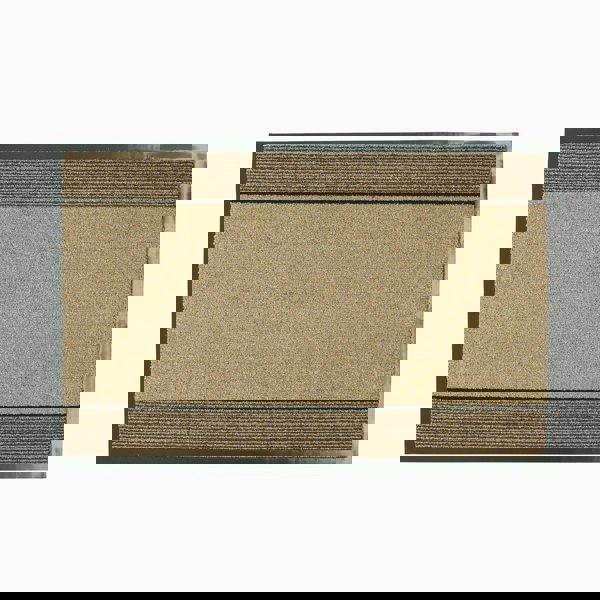 JVL Miracle Machine Washable with Stripes Barrier Mat, 40x60cm, Beige