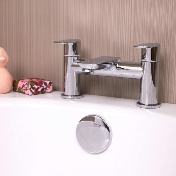 Flode Skarki Bath Filler - Polished Chrome Finish