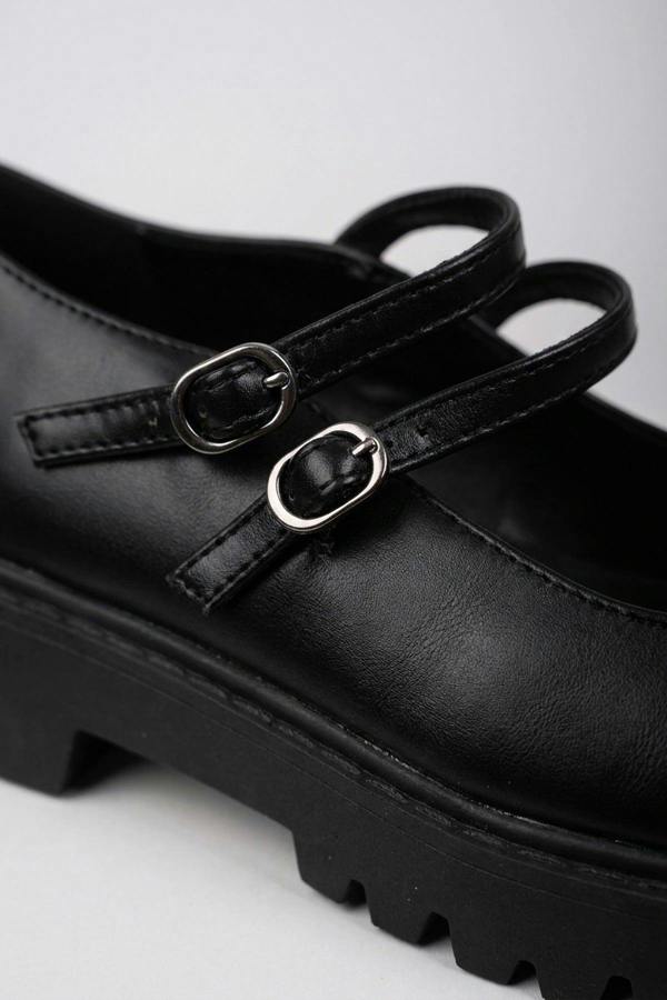 Cordelia Chunky Platform Double Strap Mary - Black