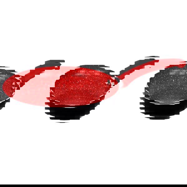 Gr8 Home Aluminium 8 Pc Marble Ceramic Non Stick Induction Frying Pan Saucepan Set Red
