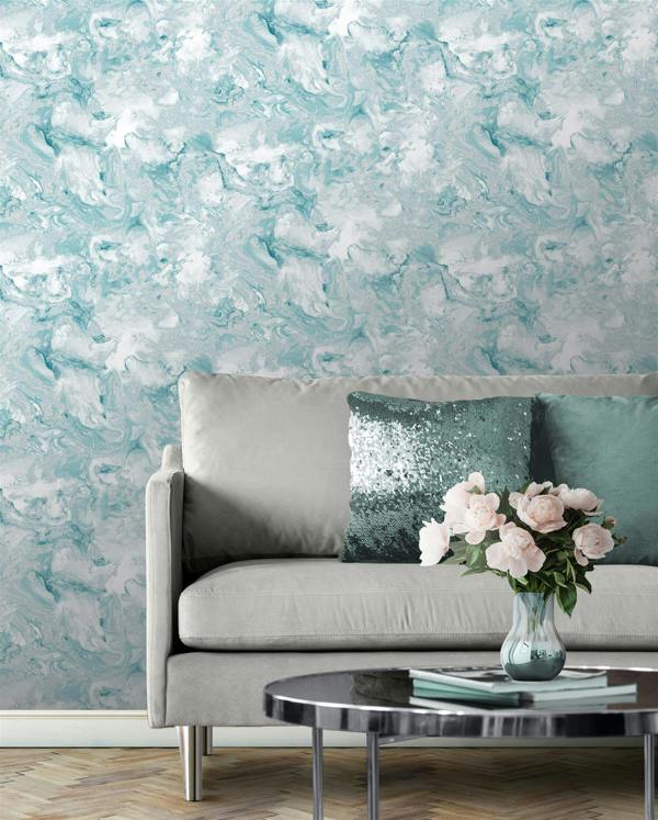 Elixir Marble Teal Wallpaper