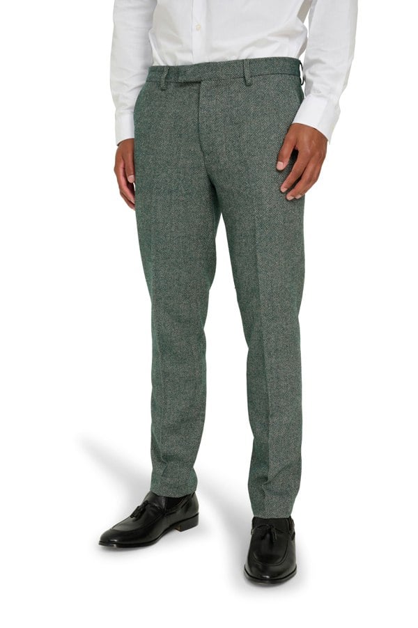Harry Brown London Henry Tweed Trousers - Green