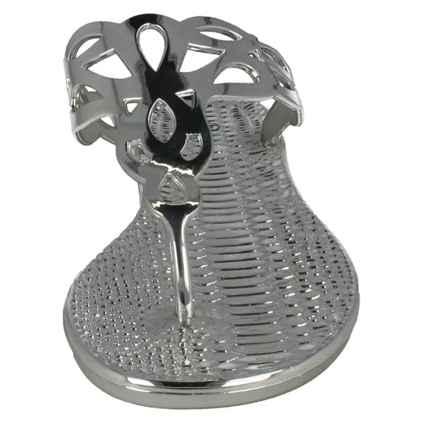 Spot On Ladies Spot On Flat Toepost Crocodile Pattern Sandal